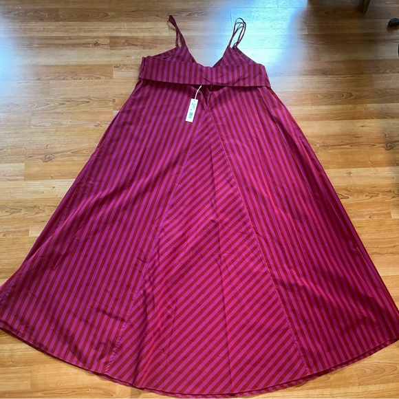 Rebecca Taylor Women's Marseille Stripe Dress HIBISCUS Size 16 NWT $395 - Picture 13 of 14